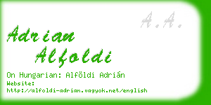 adrian alfoldi business card