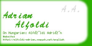 adrian alfoldi business card